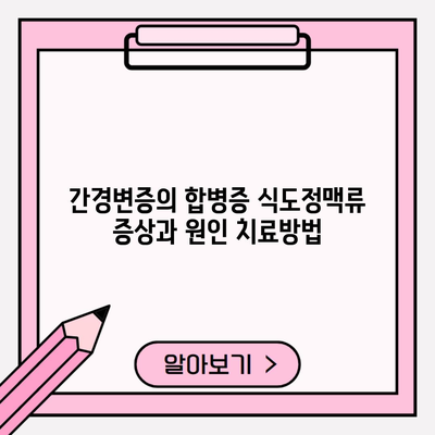 간경변증의 합병증 식도정맥류 증상과 원인 치료방법