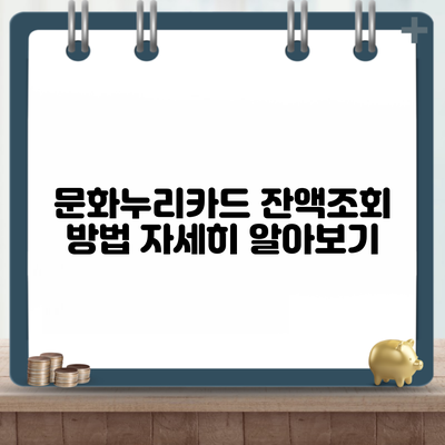 문화누리카드 잔액조회 방법 자세히 알아보기