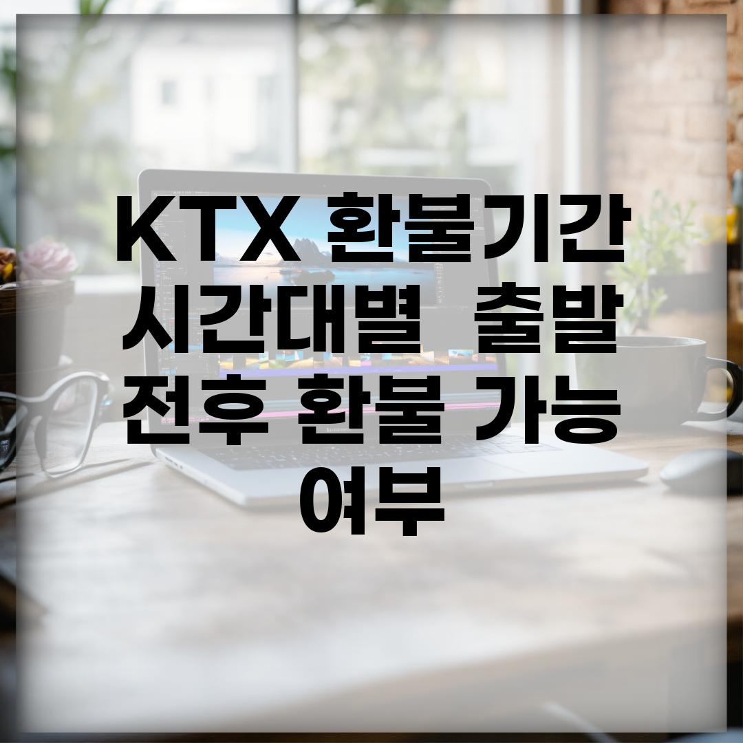 KTX 환불기간 시간대별 | 출발 전후 환불 가능 여부