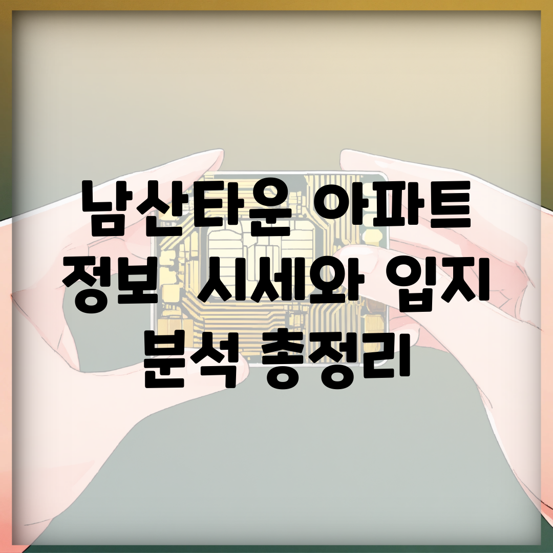남산타운 아파트 정보 | 시세와 입지 분석 총정리