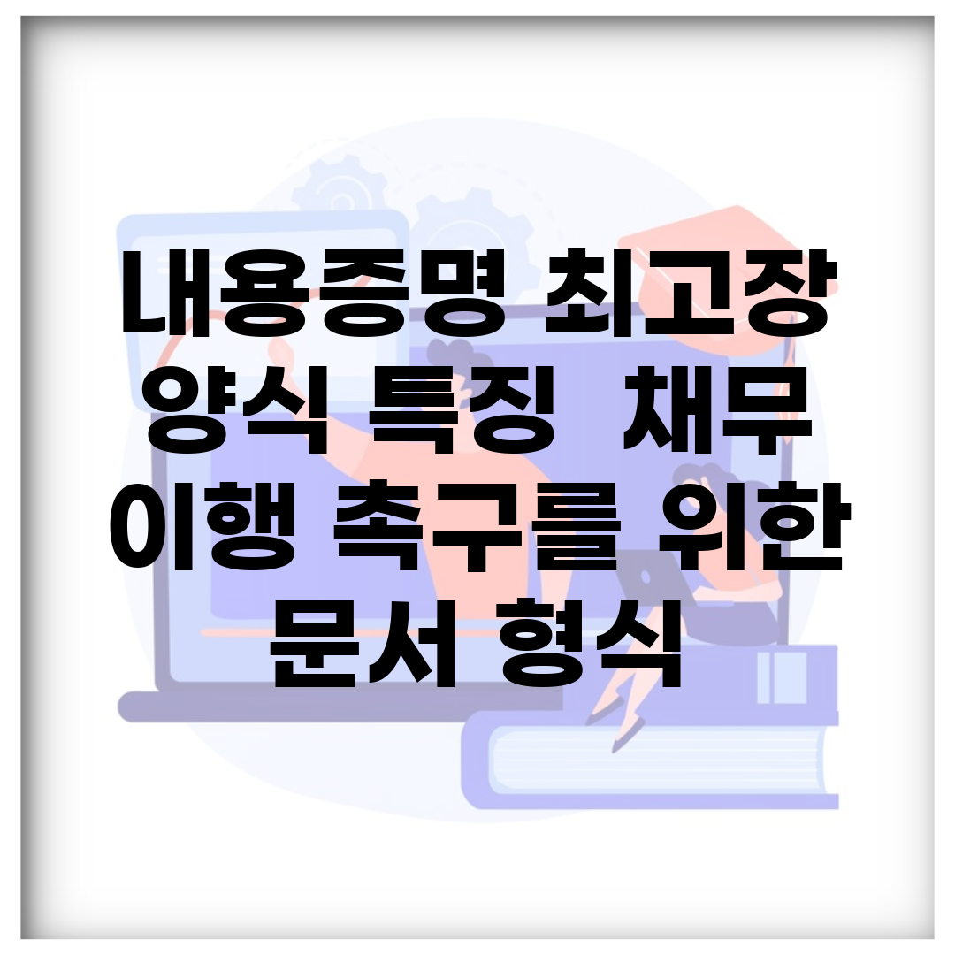 내용증명 최고장 양식 특징 | 채무 이행 촉구를 위한 문서 형식