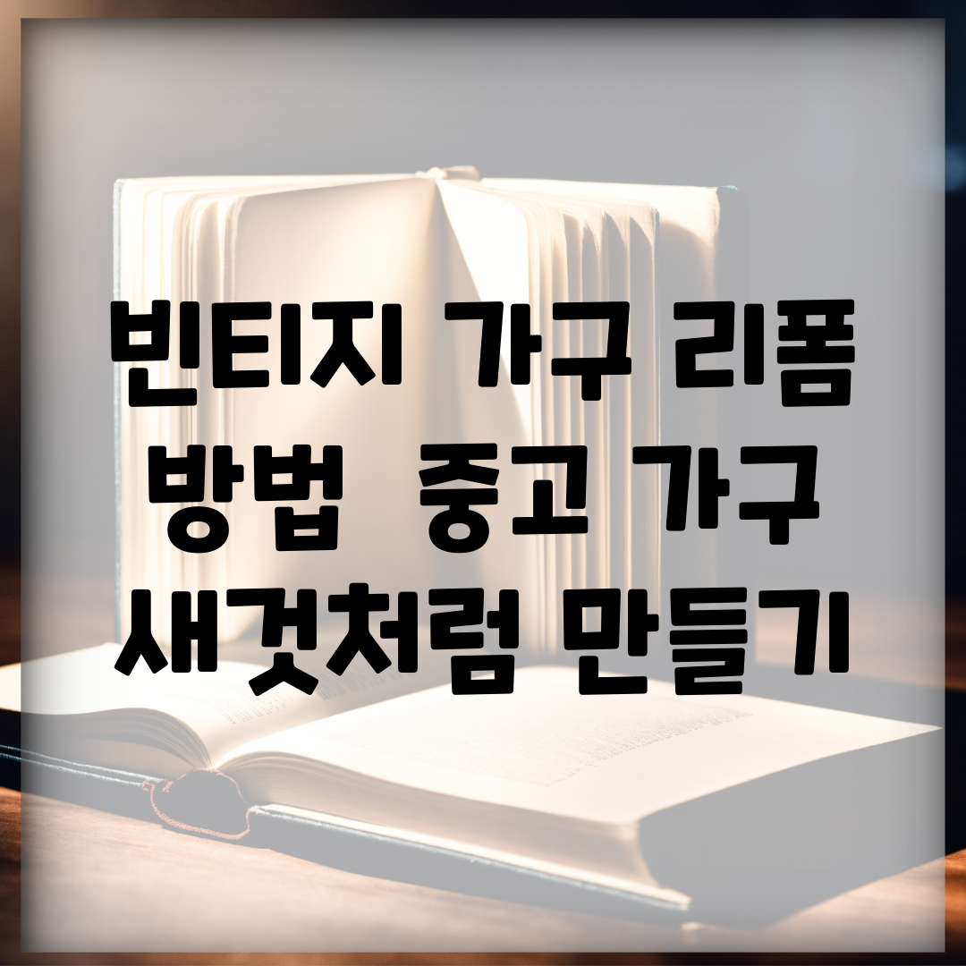 빈티지 가구 리폼 방법 | 중고 가구 새것처럼 만들기