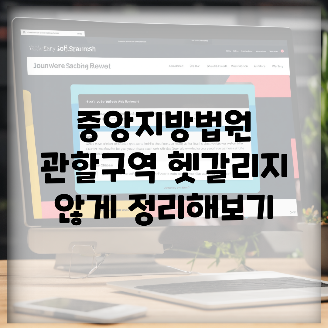 중앙지방법원 관할구역 헷갈리지 않게 정리해보기