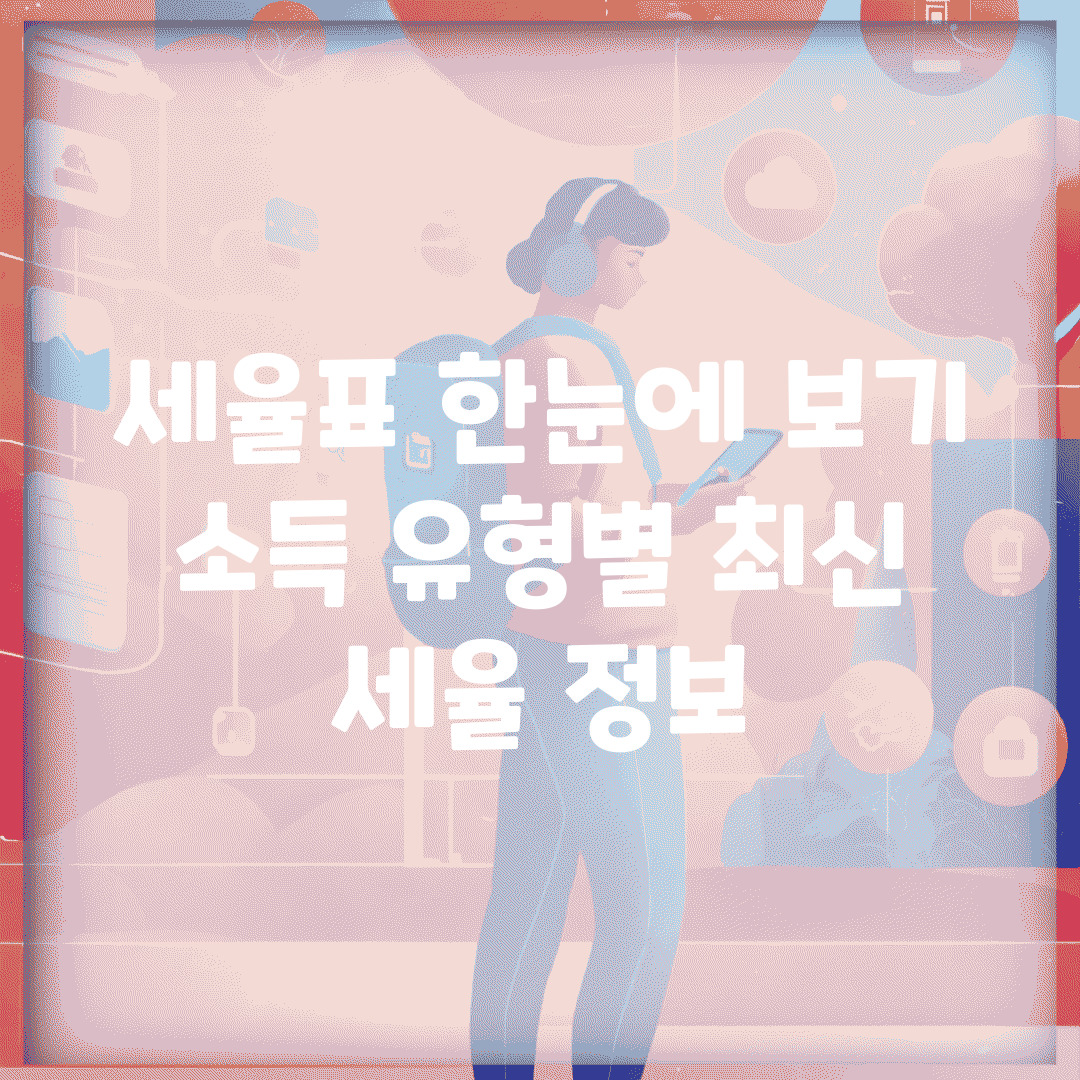 세율표 한눈에 보기 | 소득 유형별 최신 세율 정보