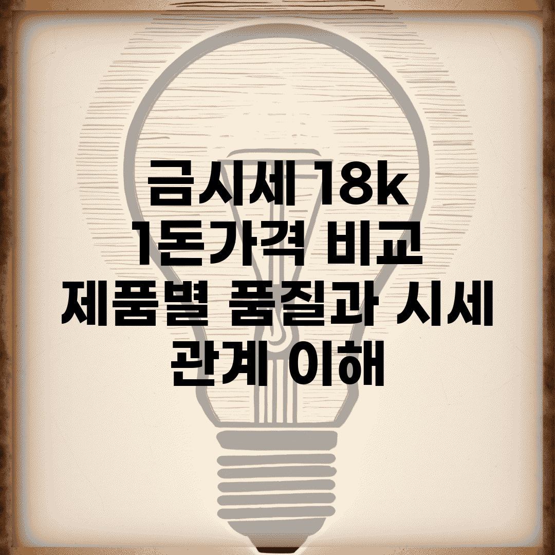 금시세 18k 1돈가격 비교 | 제품별 품질과 시세 관계 이해