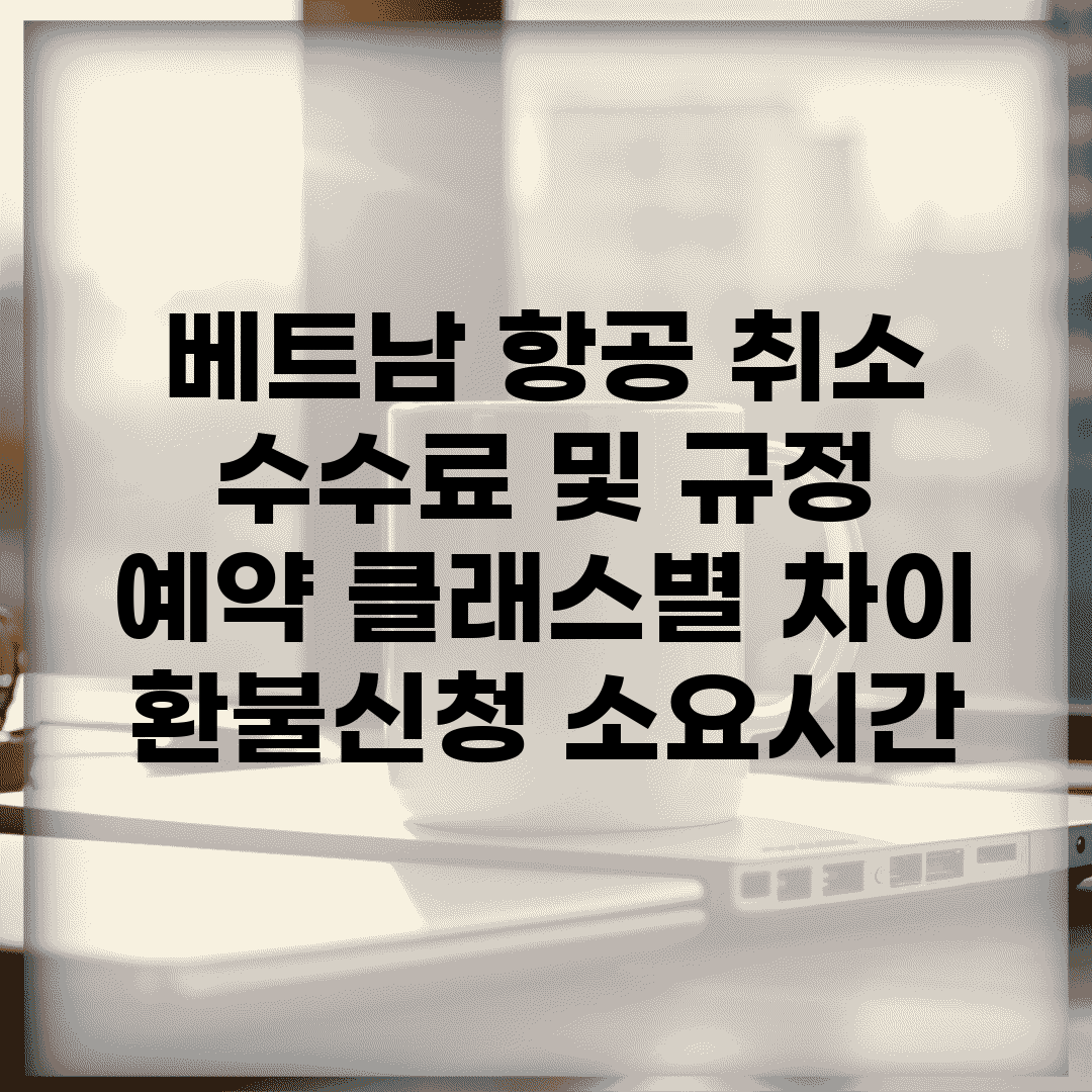 베트남 항공 취소 수수료 및 규정 | 예약 클래스별 차이 | 환불신청 소요시간