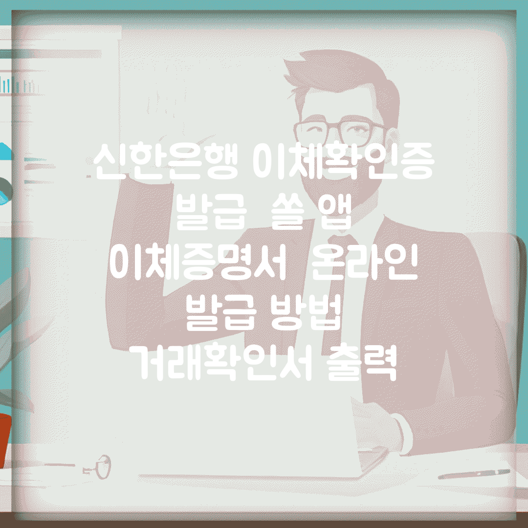 신한은행 이체확인증 발급 | 쏠 앱 이체증명서 | 온라인 발급 방법 | 거래확인서 출력