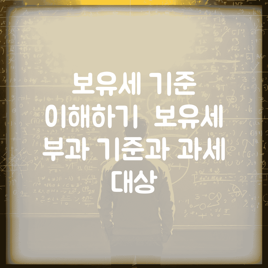 보유세 기준 이해하기 | 보유세 부과 기준과 과세 대상