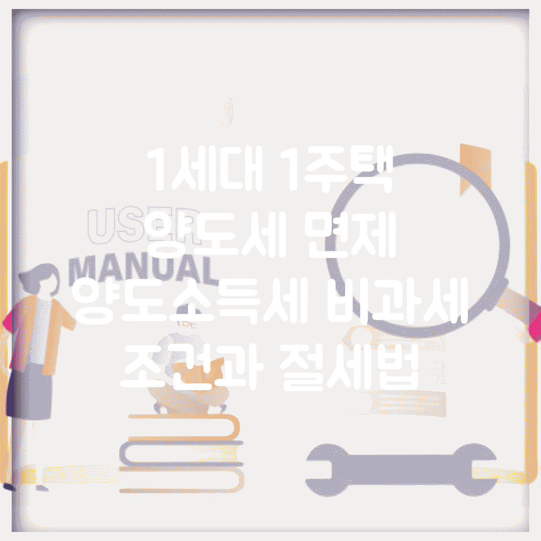 1세대 1주택 양도세 면제 | 양도소득세 비과세 조건과 절세법