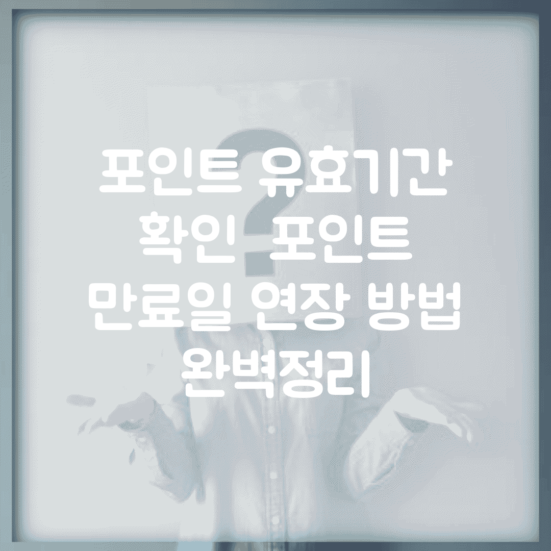 포인트 유효기간 확인 | 포인트 만료일 연장 방법 완벽정리