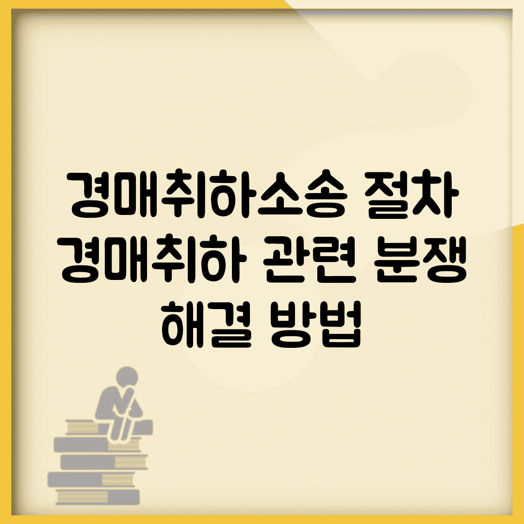 경매취하소송 절차 | 경매취하 관련 분쟁 해결 방법