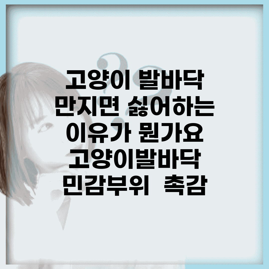 고양이 발바닥 만지면 싫어하는 이유가 뭔가요 | 고양이발바닥 | 민감부위 | 촉감