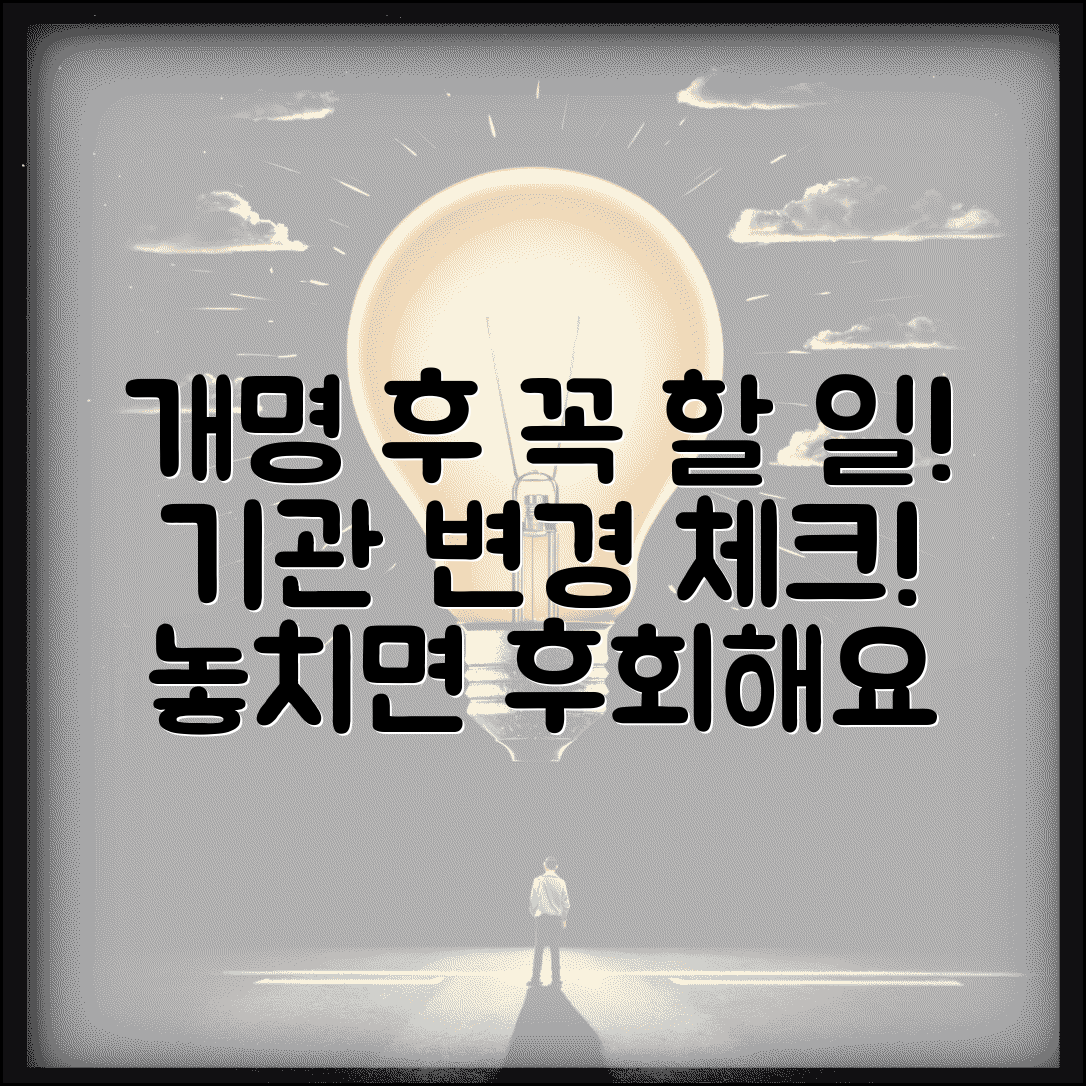 개명신고후 할일 체크리스트 | 누락되기 쉬운 기관 변경 신고