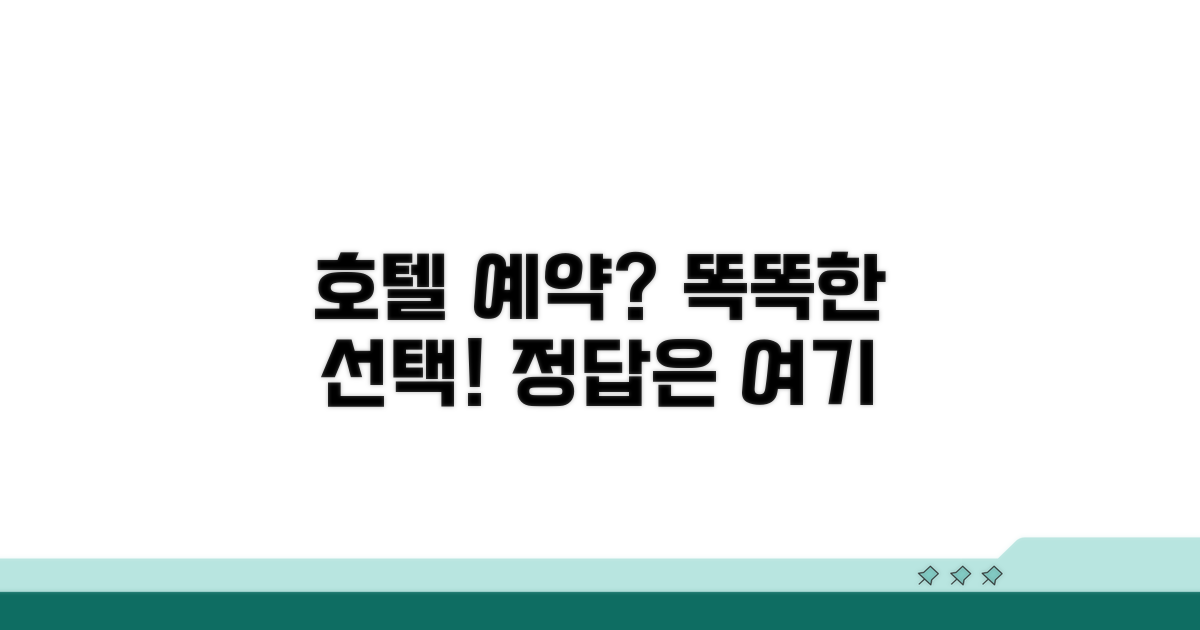 결론: 호텔 예약, 현명한 선택은?