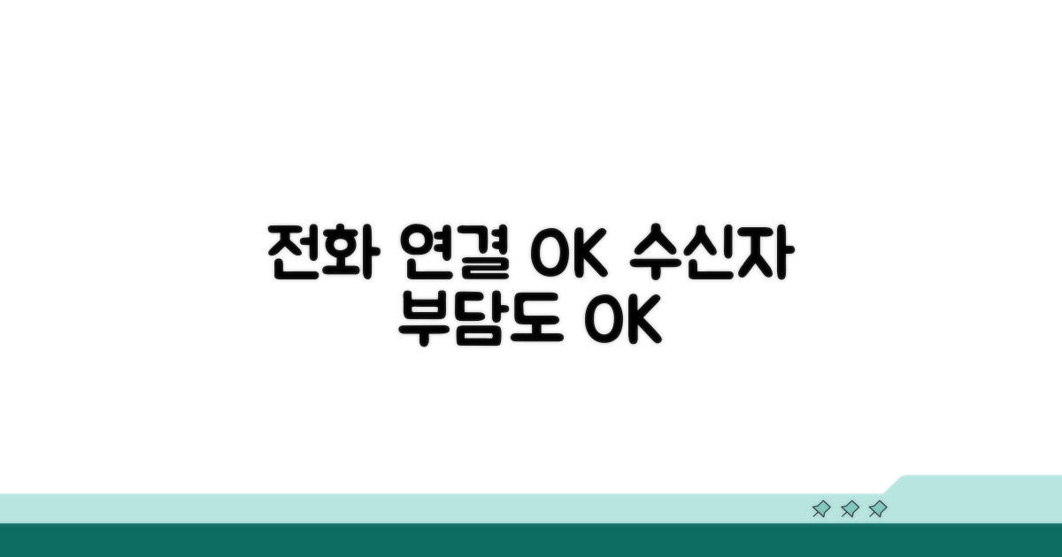 전화 연결 및 수신자부담 확인