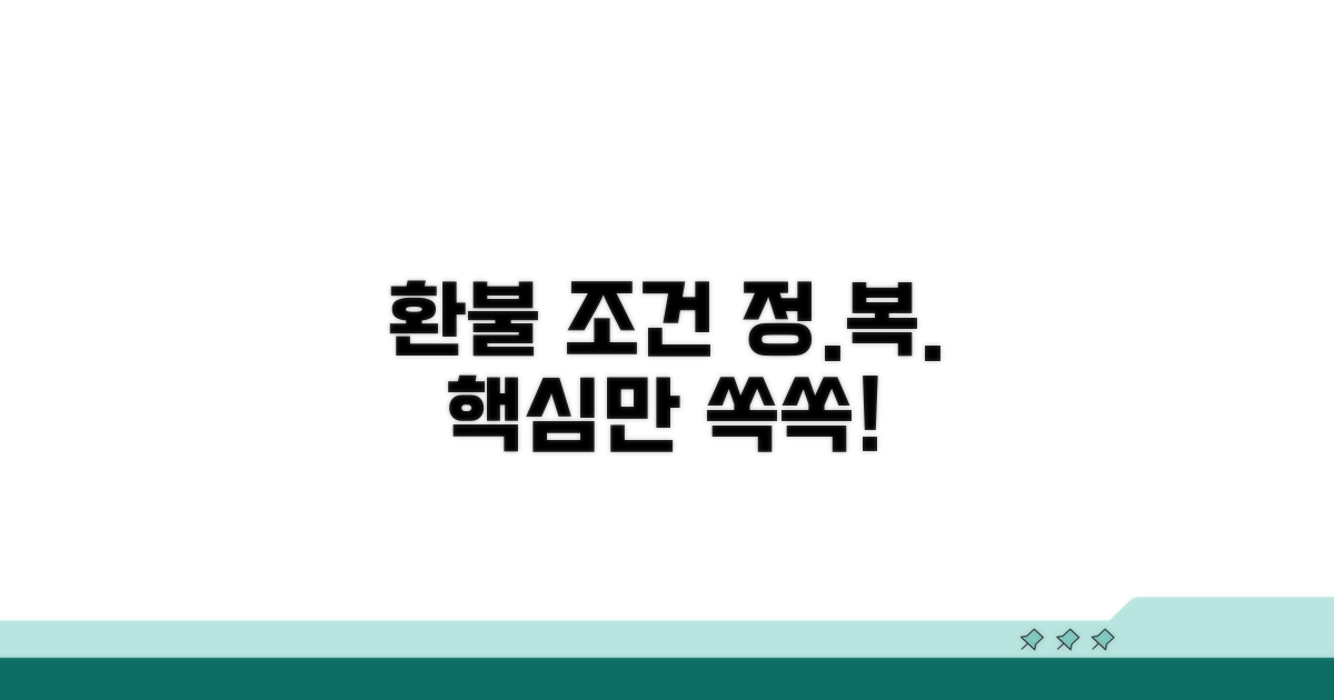 환불 조건 쉽게 알기
