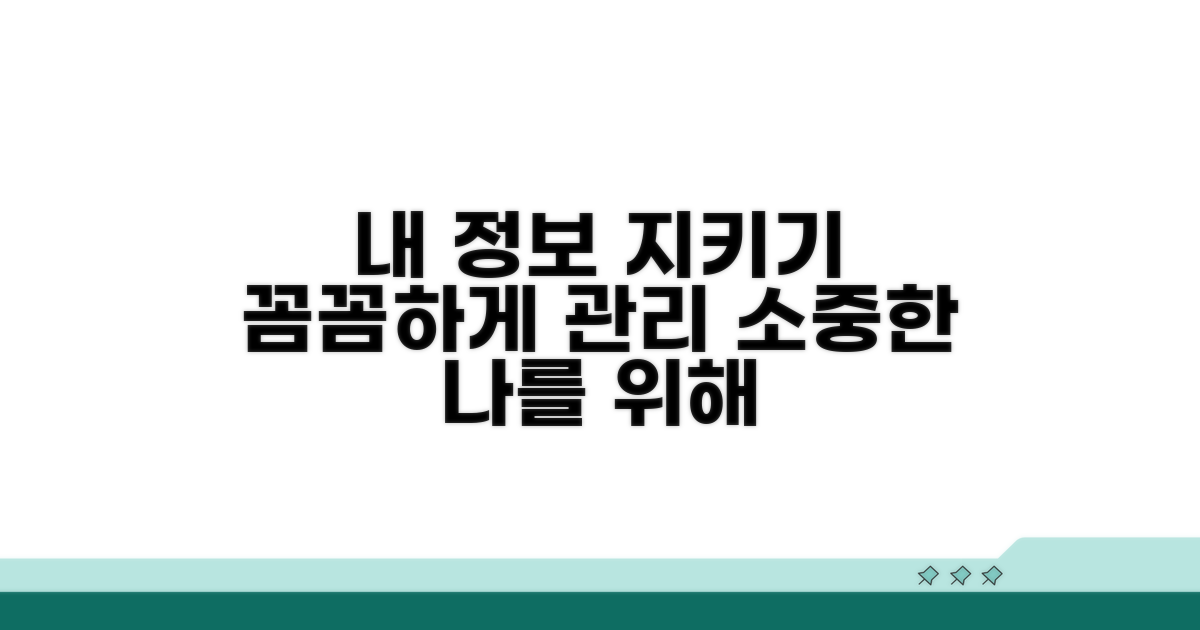 소중한 내 정보, 꼼꼼히 관리하자