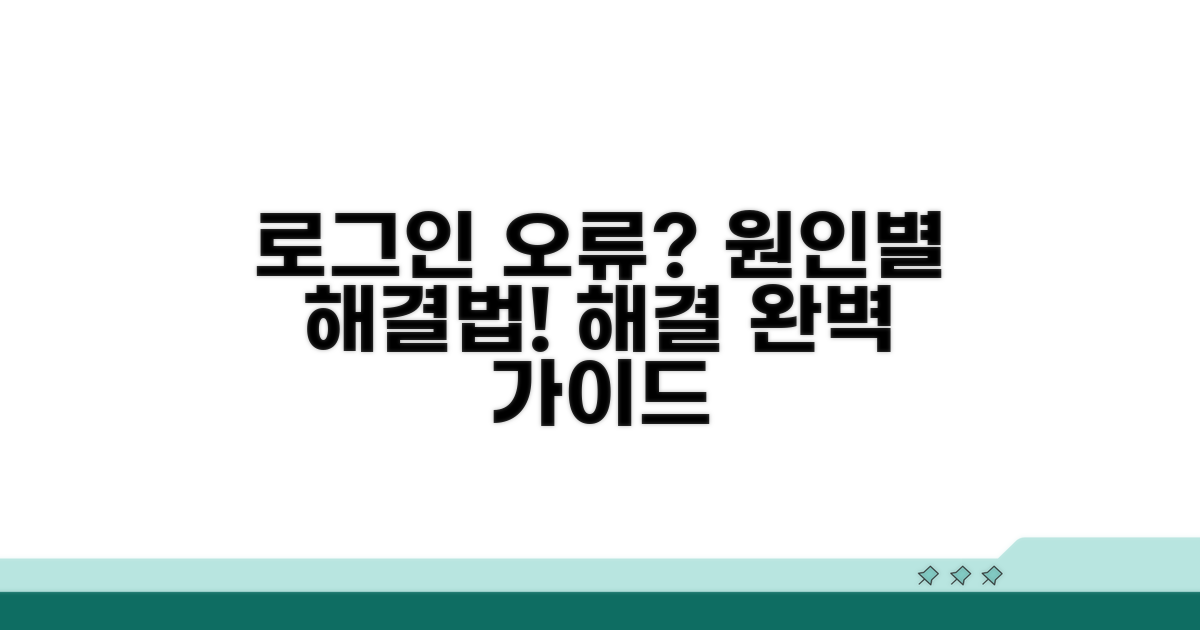 로그인 오류, 원인별 대처법