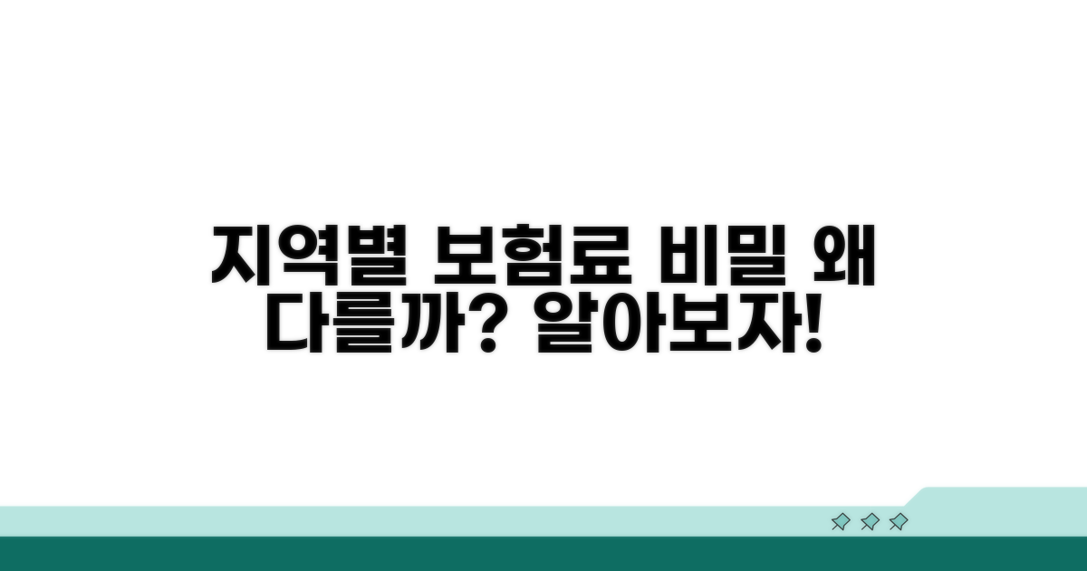 지역별 보험료 차이, 왜 발생할까?