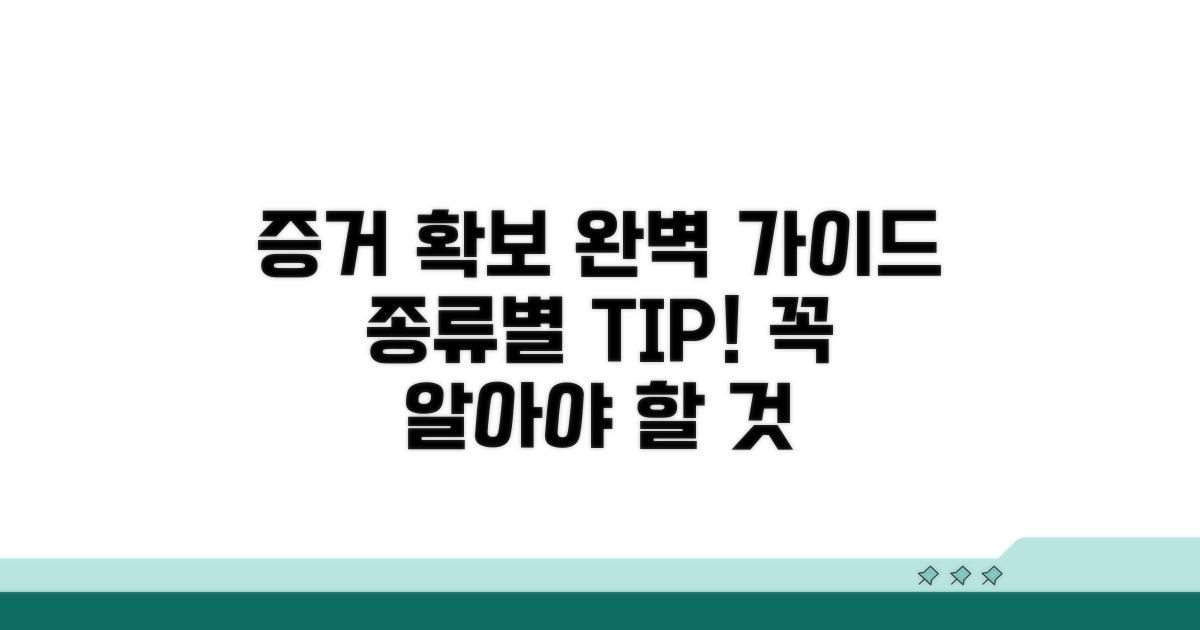 증거 종류와 확보 요령