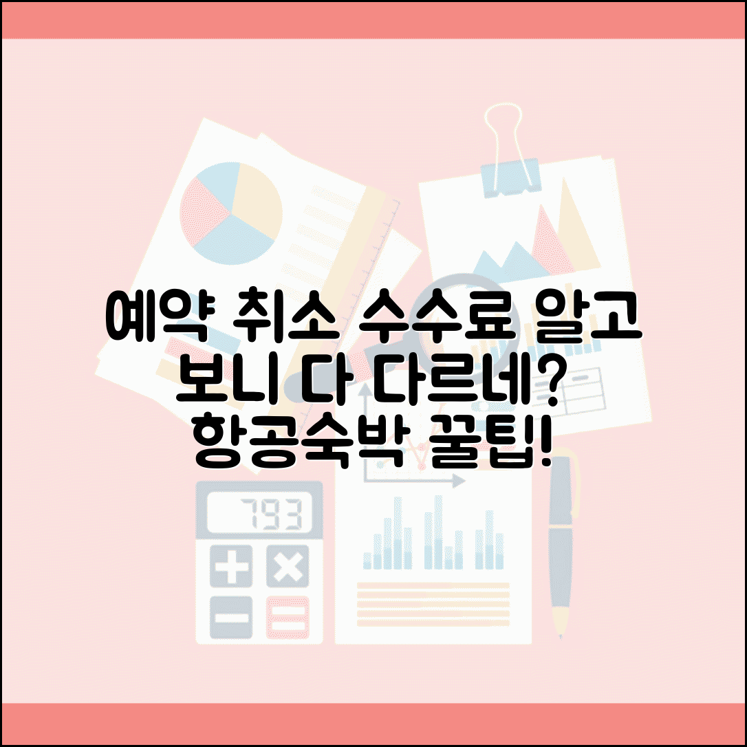 예약 취소 수수료 업계 기준 | 항공 숙박 서비스별 예약 취소 수수료 부과 기준과 비교