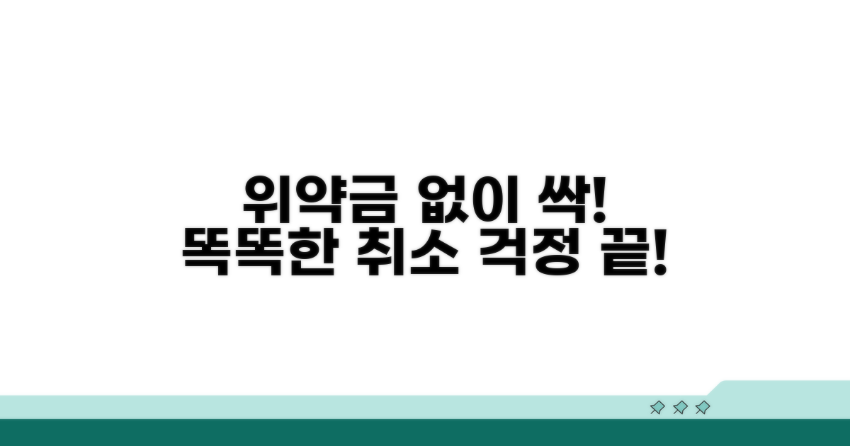위약금 걱정 끝! 똑똑한 취소 방법