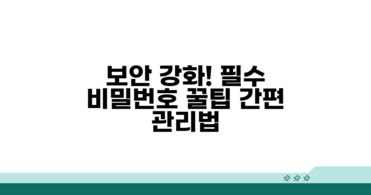 보안 강화! 비밀번호 관리 꿀팁