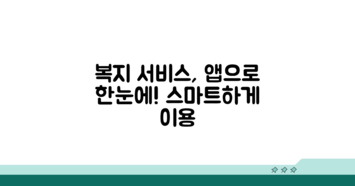 주요 복지 서비스, 앱으로 한눈에 보기