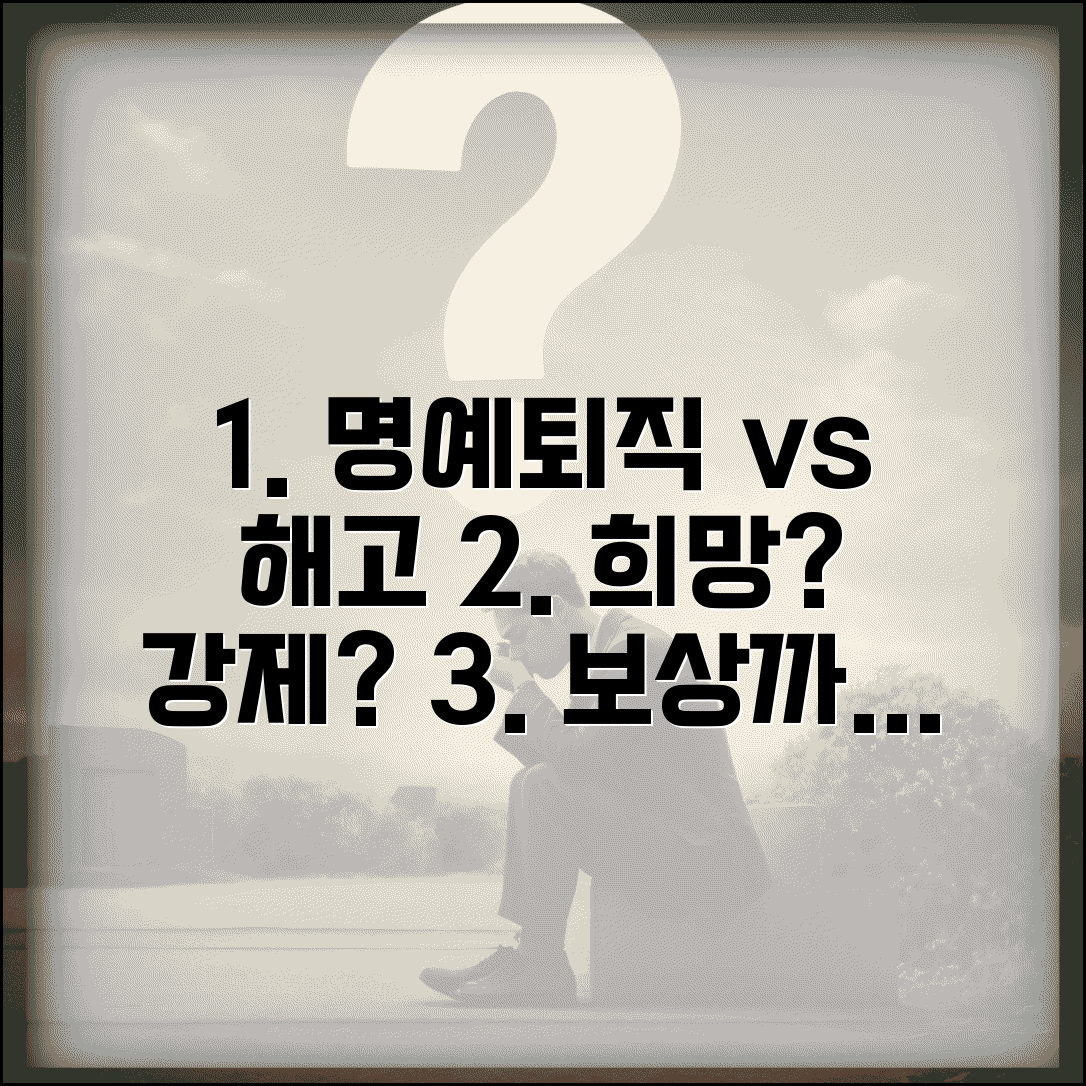 명예퇴직 vs 해고 차이 | 희망퇴직과 강제 해고의 구분과 보상