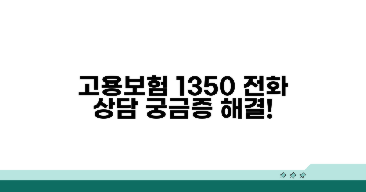 고용보험 1350 전화 기본 안내