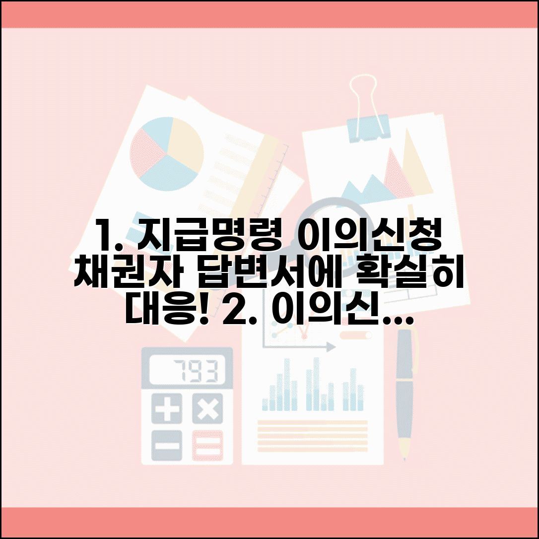 지급명령에 대한 이의신청서 답변서 | 채권자 답변서에 대한 효과적 대응 전략