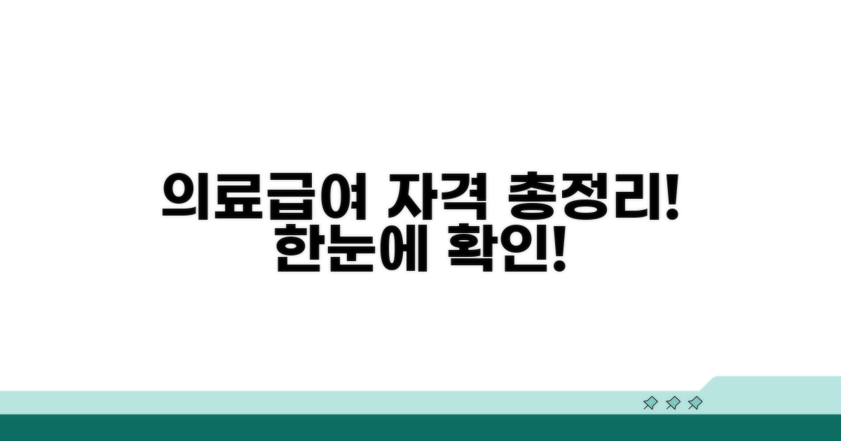 의료급여 자격 기준 한눈에 보기