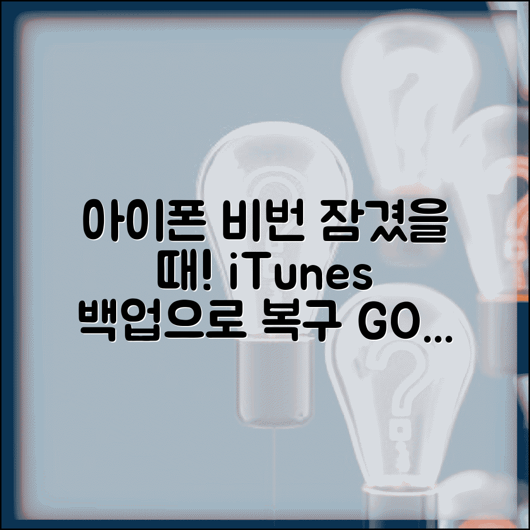 아이폰 비밀번호 해제 긴급 상황 | 잠금코드 잊었을 때 iTunes 백업으로 복구하는 방법