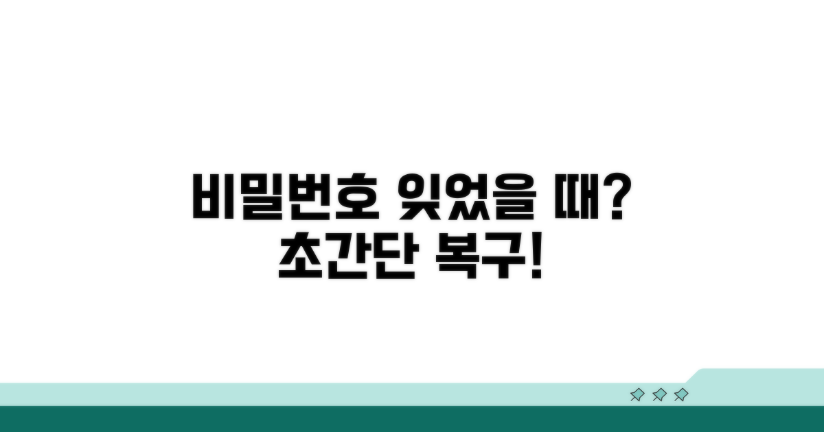 비밀번호 잊었을 때 복구 방법