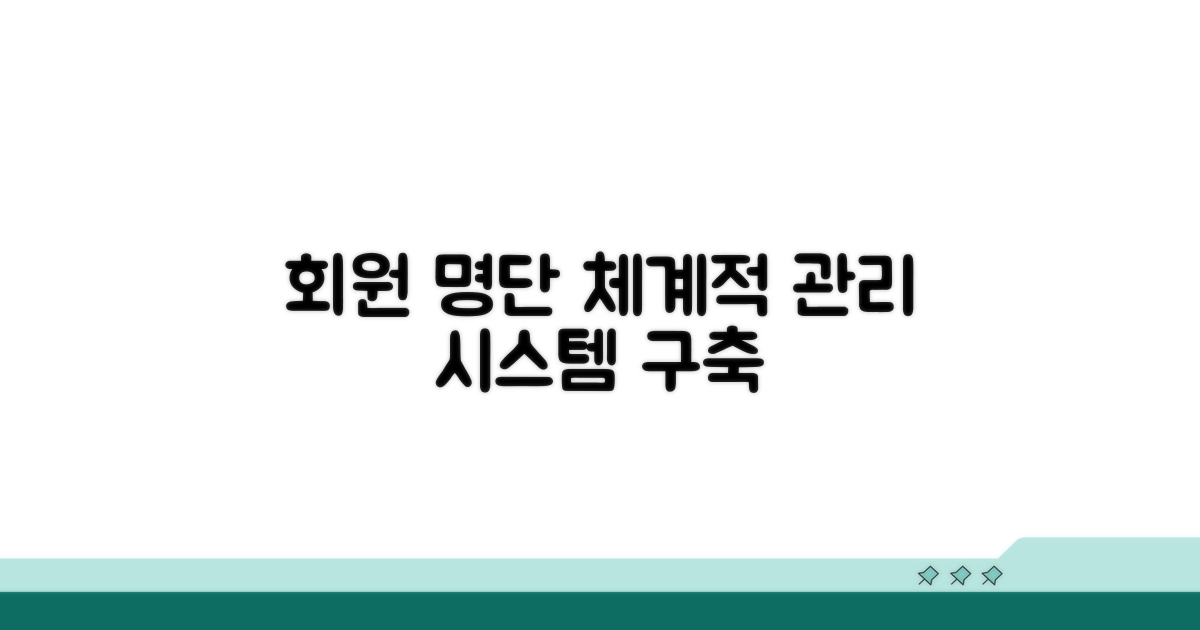 회원 명단, 체계적 관리 시스템