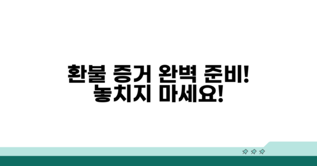 환불 시 필요한 증거 자료 준비