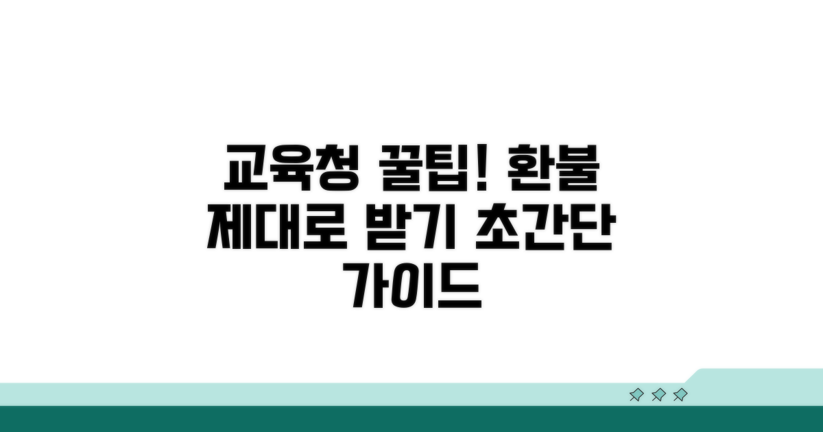 교육청 도움받는 환불 팁