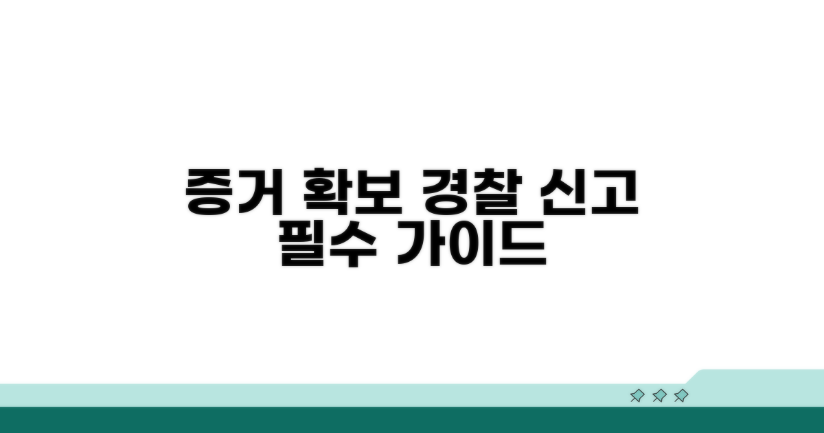 경찰 신고와 증거 확보 방법