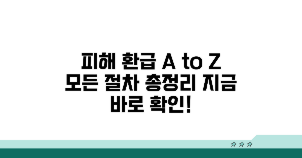 피해 환급 절차 총정리