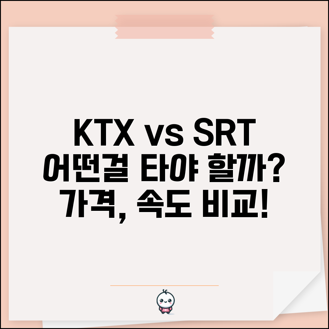 KTX SRT 차이 뭐가 나음 | KTX SRT 비교 가격 속도