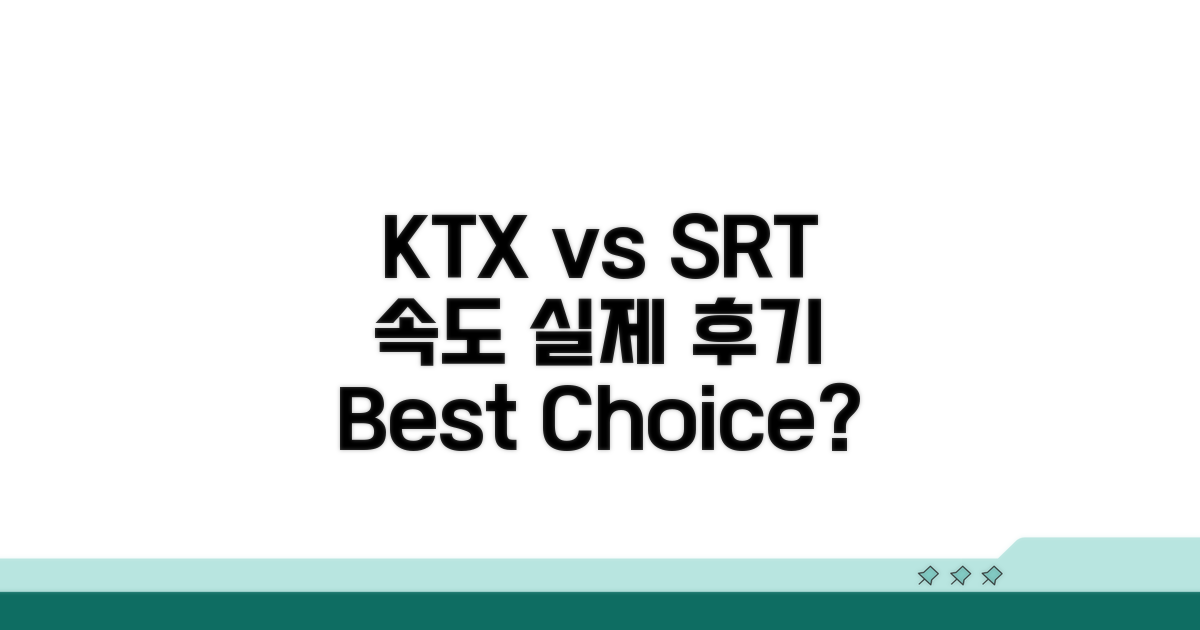 KTX SRT 속도 비교 실제 후기