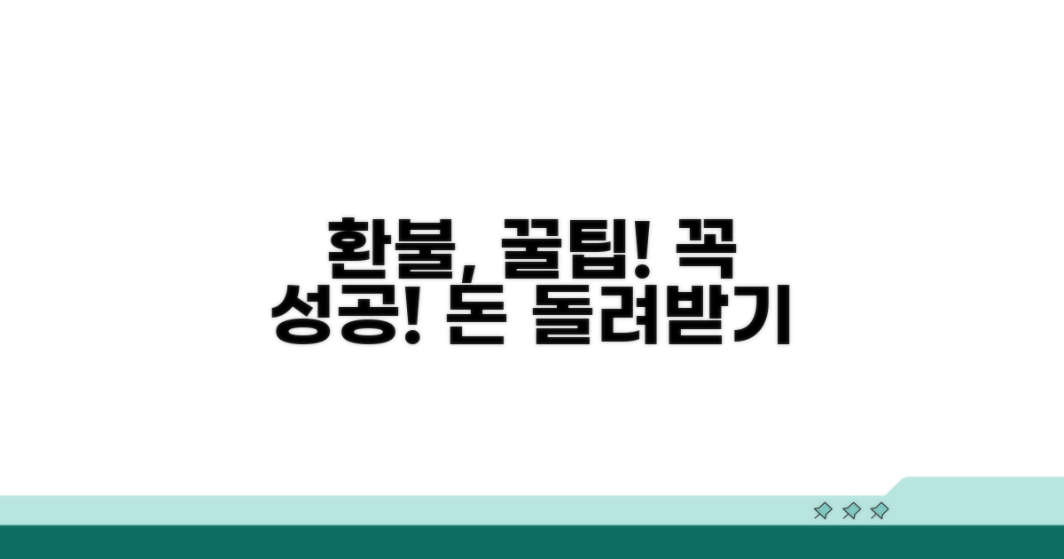 성공적인 환불을 위한 꿀팁