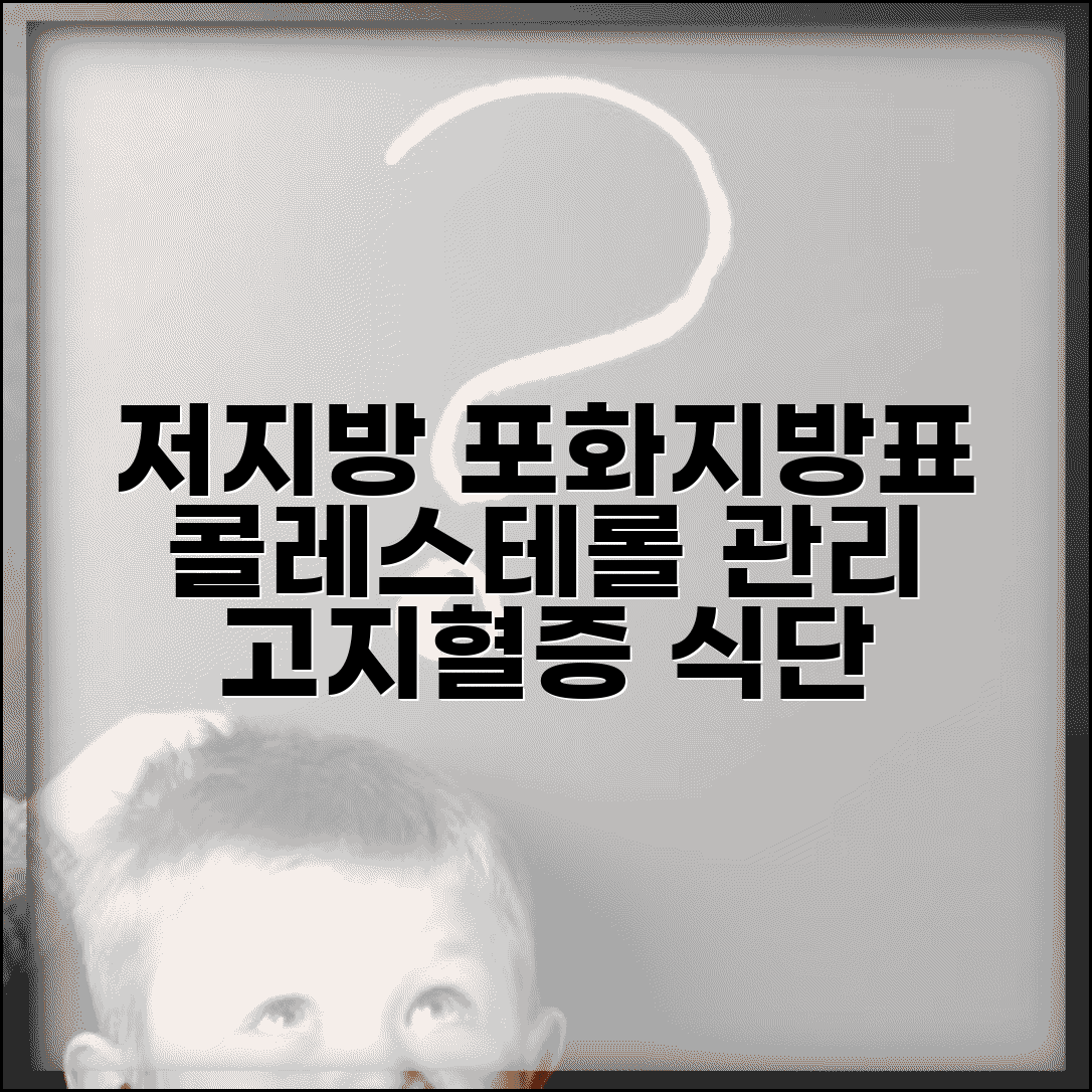 저지방식 포화지방 음식표와 고지혈증 환자 콜레스테롤 관리 식단