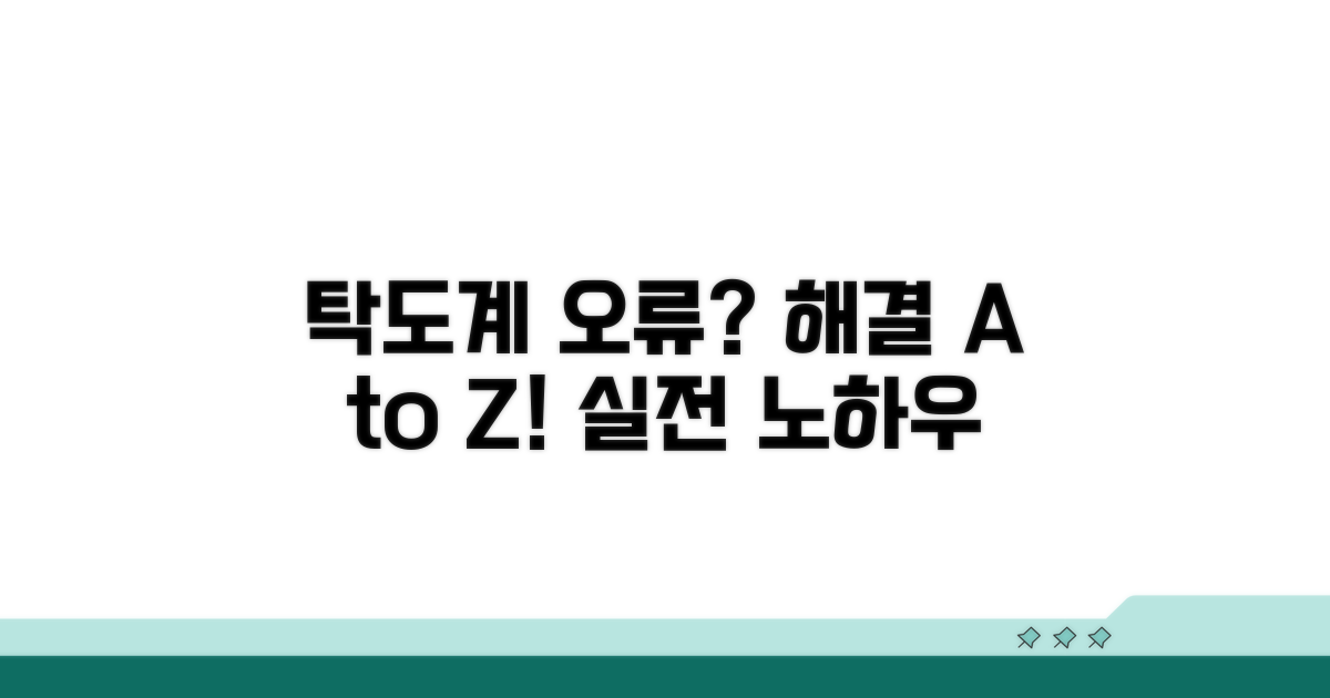 탁도계 오류 해결 실전 노하우