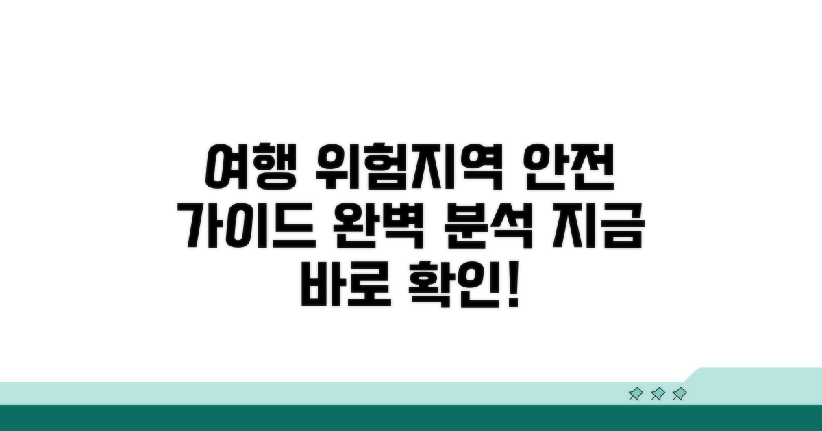 여행 위험 지역, 안전 가이드 완벽 분석
