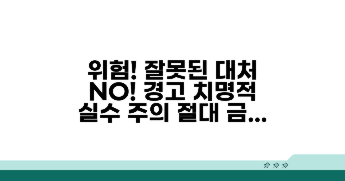 주의사항! 잘못된 대처의 위험성