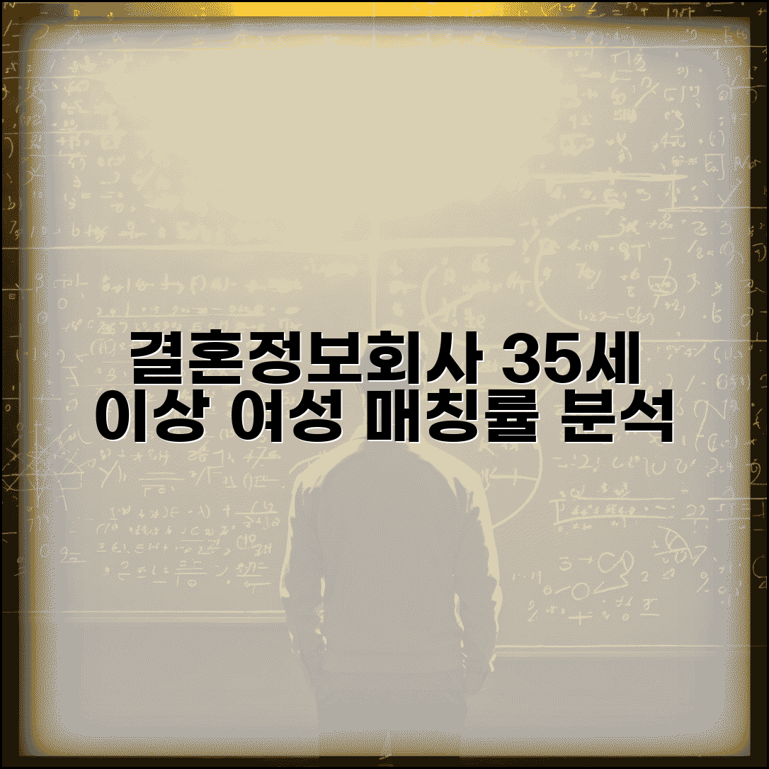 여자 나이 많으면 결혼정보회사 힘들까? | 35세 이상 여성 매칭률 분석