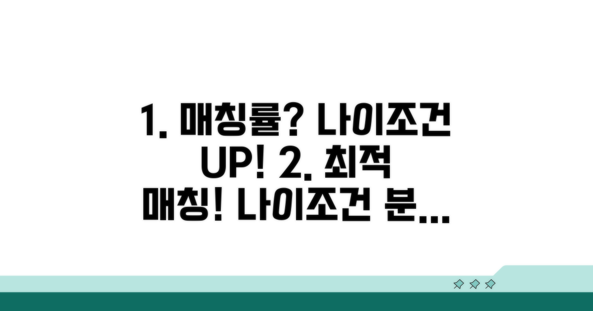 매칭률 좌우하는 나이와 조건 분석