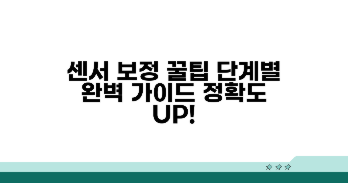 단계별 센서 보정 절차와 꿀팁
