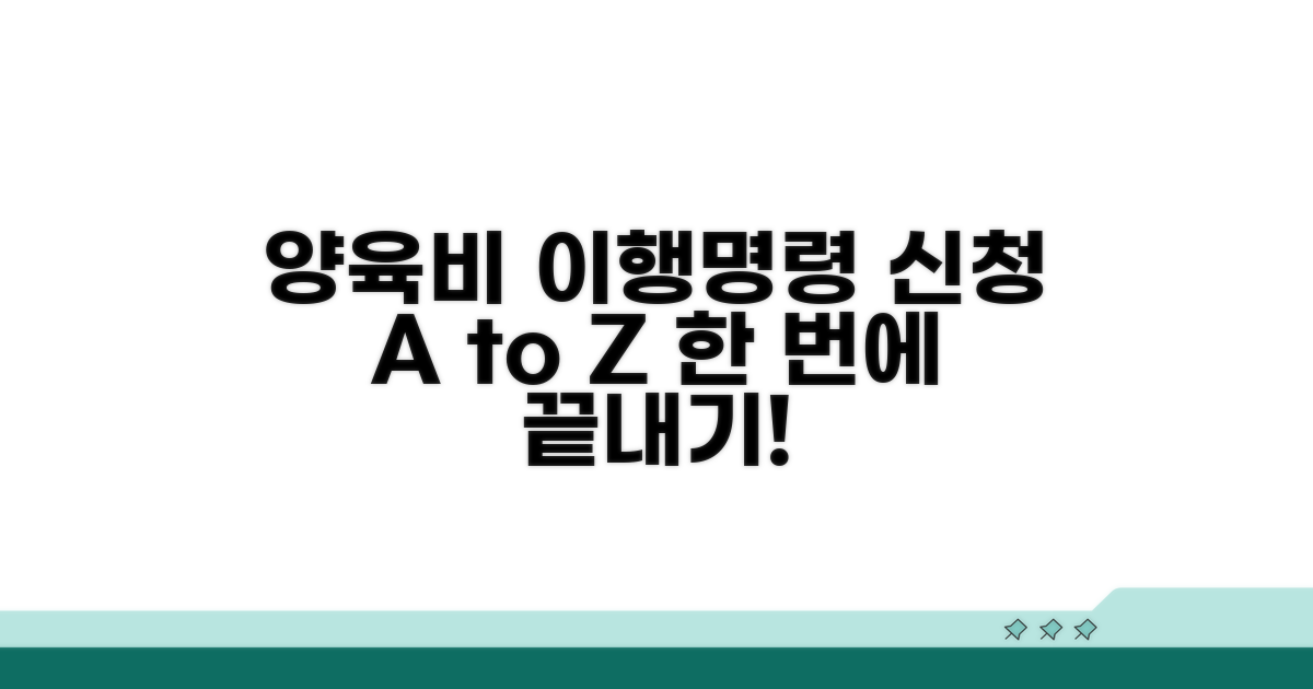 양육비 이행명령 신청 방법